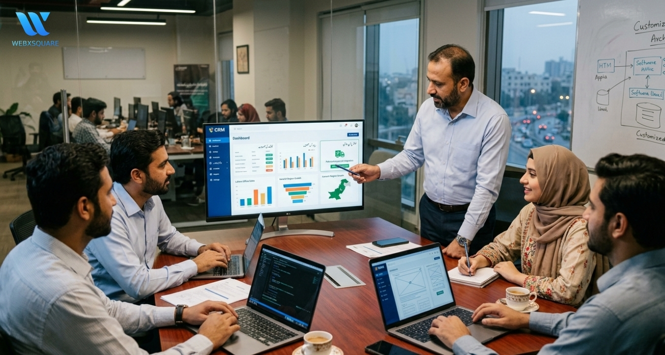 custom CRM development benefits pakistan business